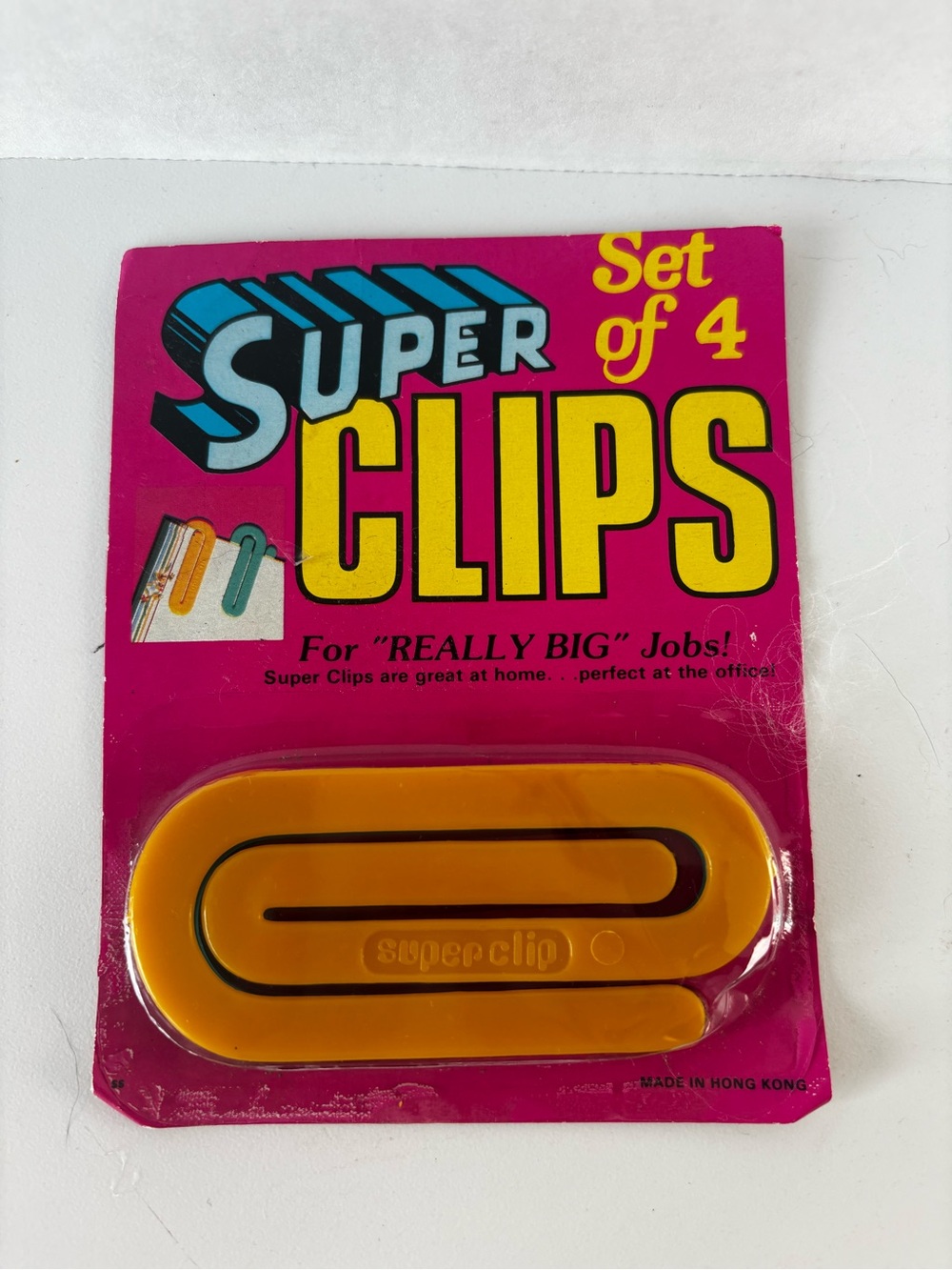 Vintage Super Clips Set of Four New in Package